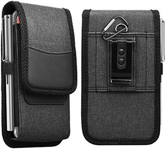 Tiflook Phone Holster for iPhone 12 11 Pro Max XR 8+ 7+ Samsung Galaxy Note 20 Ultra S20 FE S10 A71 A51 A11 Moto G Power E7 LG V60 Stylo 6 5 Belt Clip Case Pouch with RFID Blocking Card Holder,Black