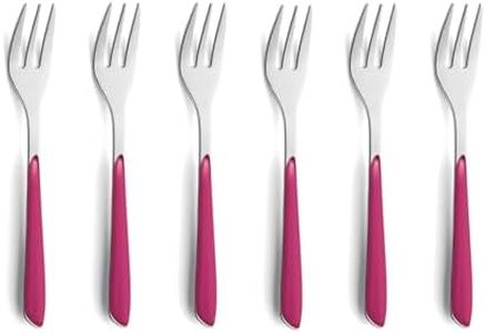Kuppels Himbeerrot Set di forchette da Torta, Acciaio Inossidabile, Lampone