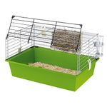 Ferplast Guinea Pig Cage CAVIE 60, Small Animal Cage Safety locking system, Metal with Plastic Bottom, Accessories included, 58 x 38 x 31,5 cm