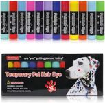 MeiduGaga Dog Hair Dye Temporary Pet hair dye Pigment 12 Colour Pet Fur Markers Pen Washable Pet Safe Hair Dye for Dog, Horse, Cats, Cattle and All Pets