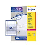 Avery Printable, Customisable Mini Organising Return Address Labels, Laser Printers, 65 Labels Per A4 Sheet, 16250 Labels, QuickPEEL (L7651), White, 250 Sheets