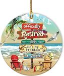 Happy Retirement Ornament 2024 - Retired 2024 Not My Problem Anymore Christmas Ornaments - Thank You Gifts for Women, Men, Coworker, Boss, Nurses, Teacher, Friends - Retirement Party Decorations