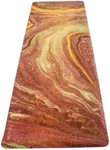 Limited Edition - Premium Luxury Cork Yoga Mat Comes With Carry Strap | Natural Sustainable Cork Moisture Germs and Odour Resistant | Non-Toxic Rubber | Non Slip, Soft, Durable Mat Great for Hot Yoga, Pilates (184 cm – 61 cm – 0.5 cm Thick) Mystic Symbol