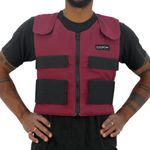 Glacier Tek Sports Cool Vest with Set of 8 Non-Toxic Cooling Packs - Maintains 59ºF for Up to 2.5 Hours (Maroon)