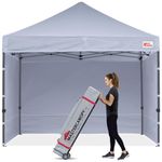 MasterCanopy Heavy Duty Pop-up Gazebo tent with Sidewalls (2.5x2.5M,Grey)