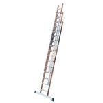 TB Davies TRADE Triple Extension Ladder, 3.5 Meter / 11.48 Feet, Extends To 8.5 Meters / 27.88 Feet, Comfort D-Shaped Rungs, 3-Year Warranty, EN131 Professional