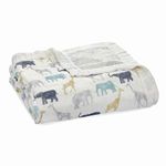 (Expedition) - aden + anais Dream Blanket, Muslin Baby Blankets for Girls & Boys, Nursery Crib Blanket, Toddler & Infant Bedding, Shower & Registry Gift, Expedition Elephants and Giraffes