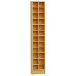 WATSONS BLOCK - Tall Sleek 360 CD / 160 DVD Media Storage Tower Shelves - Beech