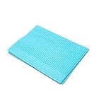 Aaka Dental Bib Light Green 50 Pcs 13x18 Disposable 3 Ply 2 Ply Tissue+1 Ply Poly/Polyback Sheet Patient Bib Adult Tattoo (Blue)