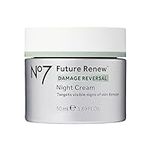 No7 Future Renew Damage Reversal Night Cream - Nightly Face Moisturizer with Hyaluronic Acid for Damaged and Aging Skin - Dermatologist-Approved Facial Skin Care Products for Sensitive Skin (50ml)