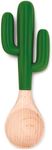 Monkey Business Saguaro Spoon, Cactus Shaped Serving Spoons For Guacamole Salsa and Mexican Dips, Silicone And Wooden Spoons for Serving At Parties and Fiesta Entertaining