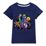 Boys Rainbow Friends T Shirt Children's Girls YouTube Funny Games Cartoon Cotton Tops Tee 4-13Years