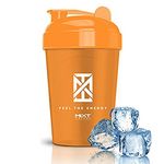 MIXT Energy Shaker Bottle, 16 oz. Shaker Bottle, BPA Free & Lid Mixing Technology (16 oz, Orange)