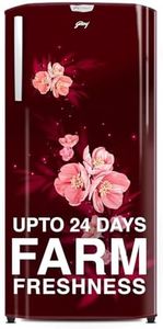 Godrej 180 L 4 Star Turbo Cooling Technology, 24 Days Farm Freshness Direct Cool Single Door Refrigerator (2024 Model, RD EDGENEO 207D THF MP WN, Maple Wine)
