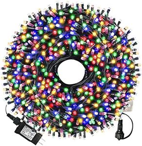 XTF2015 Christmas Outdoor Indoor Lights, 336FT 1000 LED 8 Modes Memory Function UL Certified Timer Christmas String Lights for Trees, Patio, Garden, Party, Wedding, Holiday (Multicolor)