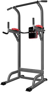 BLACK LORD Pull-up Station 7-Level Height Adjustable, Chin-up Dip Station for Strength Training, Home Gym Equipment Multi-Station Chin Up and Grip Dip bar, Power Tower for Knee Raise Press, Max 250kg