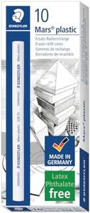 STAEDTLER 528 55 Replacement Erasers Mars Plastic Pack of 10 in Cardboard Box