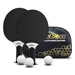 Senston Table Tennis Rackets Set, Professional Table Tennis Bats with 3 Balls, Composite Rubber Ping Pong Paddle Set(Black)