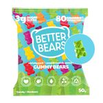 Better Bears | Low Sugar Vegan Gummy Bears Fruity Candy | No Sugar Alcohols & No Artificial Sweeteners | Pack of 12 x 50g Bags