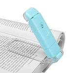 DEWENWILS Book Reading Light, Amber and Warm White Clip On LED with USB Rechargeable, 4 Brightness Adjustable for Kids, Bed, Bookworms(Blue)