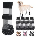 BEAUTYZOO Dog Socks for Hot Pavement to Prevent Licking, Dog Shoes Boots & Paw Protectors for Hardwood Floors Anti Slip- Thick Grip Works Even When Twisted- Booties for Small Medium Large Senior Dogs