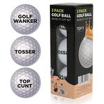 Top 3 Rude Golf Balls For Men – Pack Of 3 Novelty Golf Balls – Golf Balls For Bad Players – Funny Golf Gift For Golf Enthusiasts – Unique Idea – Solid Construction – Long Distance Flight