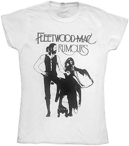 Rock Off Ladies Fleetwood Mac Rumours Official Tee T-Shirt Womens Girls(Medium)White