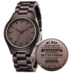 Personalized Wooden Watches for Men Gifts - Engraved Wood Watch, Birthday for Men Gifts, Anniversary for Him Gifts, Gift for Boyfriend, Graduation Gifts for Him