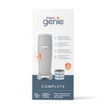 Diaper Genie Complete Diaper Pail Gift Set, Grey - AMAZON EXCLUSIVE - comes with 3 Diaper Pail Refills