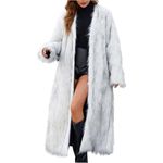 Winter Jackets for Women UK Clearance Women's Coats Faux Furry Jacket Fall Fashion Open Front Cardigan Long Shaggy Warm Winter Coat Outerwear Oversized Fuzzy Fleece Jacket