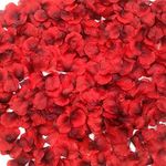 CODE FLORIST CODE FLORIST 2200 PCS Dark-Red Silk Rose Petals Wedding Flower Decoration, 2200 PCS Dark-Red Silk Rose Petals Weddi, Plastic, Rose, 2 Inch