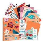 PepPlay 3D Origami Paper, With Booklet And Stickers, Educational, Brain-Boosting Activity, No Mess Paper Craft, Travel-Friendly Airplane Toy, Birthday Return Gift For Boys&Girls Ages 3-8,Orange