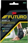 FUTURO Performance Ankle Support, Provides support and compression to arthritic and painful ankle joints, One Size, Black