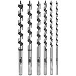 THF Auger Wood Drill Bit, 6 8 10 12 14 16mm Hex Shank Extra Long Wood Twist Auger Drill Bits Set