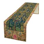 William Morris Table Runner, Boho Rustic Ethnic Tree of Life Flower Original Design Print Table Runner for Home Party Dining Room Kitchen Decor 13x90 Inch