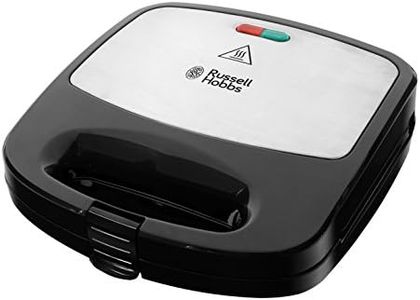 Russell Hobbs 3-in1 Toastie/Panini & Waffle Maker, 3 sets of non-stick dishwasher safe removable plates, Verticle storage, Power on & Heat ready lights, Handle with locking clip, 760W, 24540
