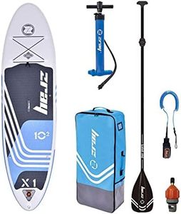 Zray - Sup Stand Up Paddle Gonflable X-Rider 10.2' - PB-ZX1E - Planche Gonflable Dropstitch - Leash, Pagaie, Pompe, Sac de Transport et Kit - Option Siege Kayak - Jusqu’à 125kg - 259l - 310x81x15cm