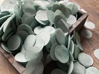 InsideMyNest Stone Green Sage Gray Confetti Biodegradable Throwing Confetti Wedding Party Decorations Baby Shower (75g/2.5oz/1 litre)