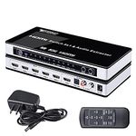 HDMI Switch with Audio Extractor - Tendak 4K 5 Ports HDMI Switcher Box with Optical Toslink SPDIF + L/R 3.5mm Stereo Audio Adapter with Remote Control Support ARC for PS4/ Roku/Xbox One/HDTV