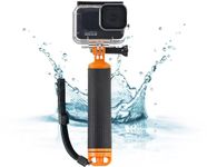 micros2u Waterproof Floating Handle (updated v2) Hand Grip. Compatible with GoPro Hero 12 11 10 9 8 7 6 5 4 3, Mini, DJI Osmo, Max, Insta360 + other Action Cameras