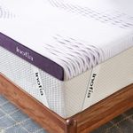 Inofia Sleep Gel Memory Foam Mattress Topper Super King, 8CM GELEX Bed Topper with Washable Cover, Pressure Relief | Sleep Cooler, 2 Layer foam topper for Rest Easy, 100-Night Home Trail (180x200)