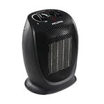 PELONIS PHTA1ABB Portable, 1500W/900W, Quiet Cooling & Heating Mode Space Heater for All Season, Tip Over & Overheat Protection,for Home, Office Personal Use, Black, 9inch