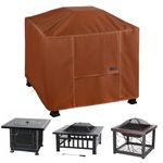 NettyPro Outdoor Firepit Table Cover Square 36 inch Waterproof Patio Fireplace Bowl Cover All Weather Protection, Brown