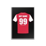 Personalised Gift - Arsenal Glass Fridge Magnet (Football Club Design Theme, Colour Options) - Any Name/Message on Your Unique - The Gunners