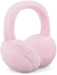 YATANAM Women Ear Muffs Winter Girls White Earmuffs Fuzzy Kids Black Ear Muff Cute Fluffy Ear Warmers Foldable Ear Covers Boy (Pink)