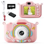 Milgeo Kids Camera for 3-10 Years Old Children's Camera, Kids Digital Camera for Toddler with Video 1080P 2.0 Inch Screen Suitable for Boys and Girls Christmas New Year Birthday Choice Children's Toys