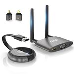 Wireless HDMI Transmitter and Receiver 4K, AIMIBO HDMI Wireless Dual Screens HDMI & VGA Live Casting,165FT/50M,5G Wireless HDMI Video/Audio for Laptop, TV Box, Camera, Phone to Monitor, Projector, TV