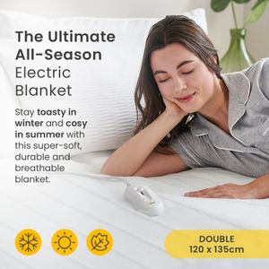 Cosi Home Double Electric Blanket – Soft Heated Bed Cover