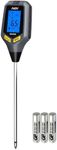 NDI Soil Moisture Meter,5-in-1 Soil Test Kit Tool with Moisture,Light,PH,Temperature and Salinity for Gardening, Farm, Lawn, Indoor & Outdoor Plants.