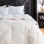 Royal Elite- Goose Down Duvet Insert Twin Size- Made in Canada White Goose Down Feather Comforter- Oeko Tex Certified Cotton Shell-Baffle Box with 8 Loops White Duvet Comforter